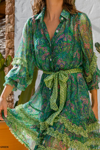 Shaniya Mini Dress - Green