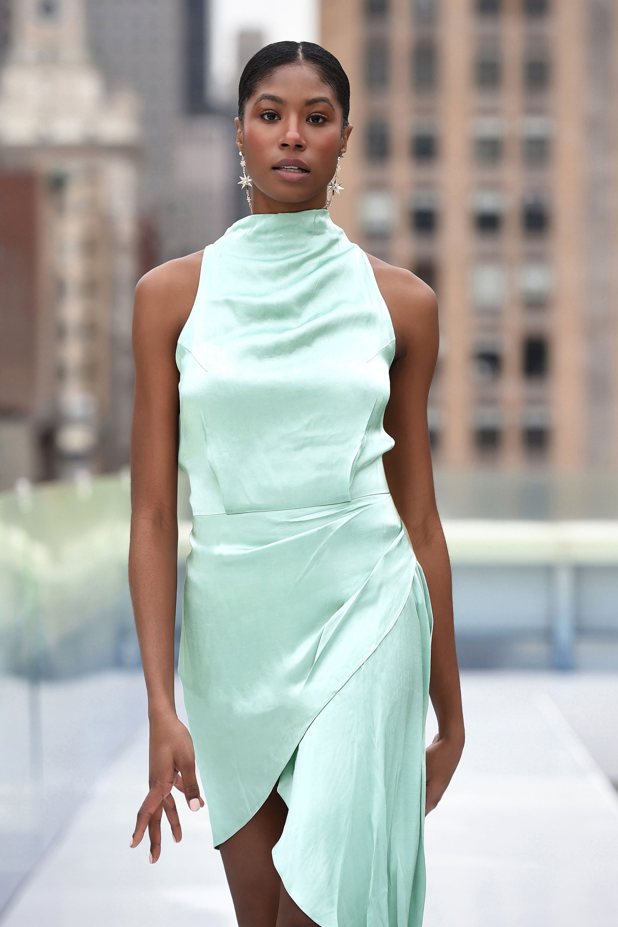ELLIATT COLLECTIVE Alaia Dress Pistachio Smoke Mirrors Boutique