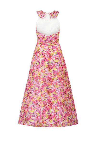 Angelita Midi Dress - Pink Yellow Floral SIZE 12/14 ONLY