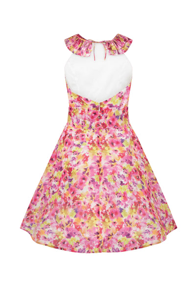 Angelita Mini Dress - Pink Yellow Floral