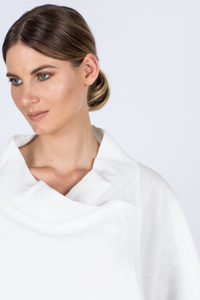 Arabella Linen Top - White