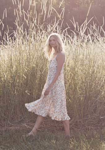 Matilda Market Midi Dress - Natural