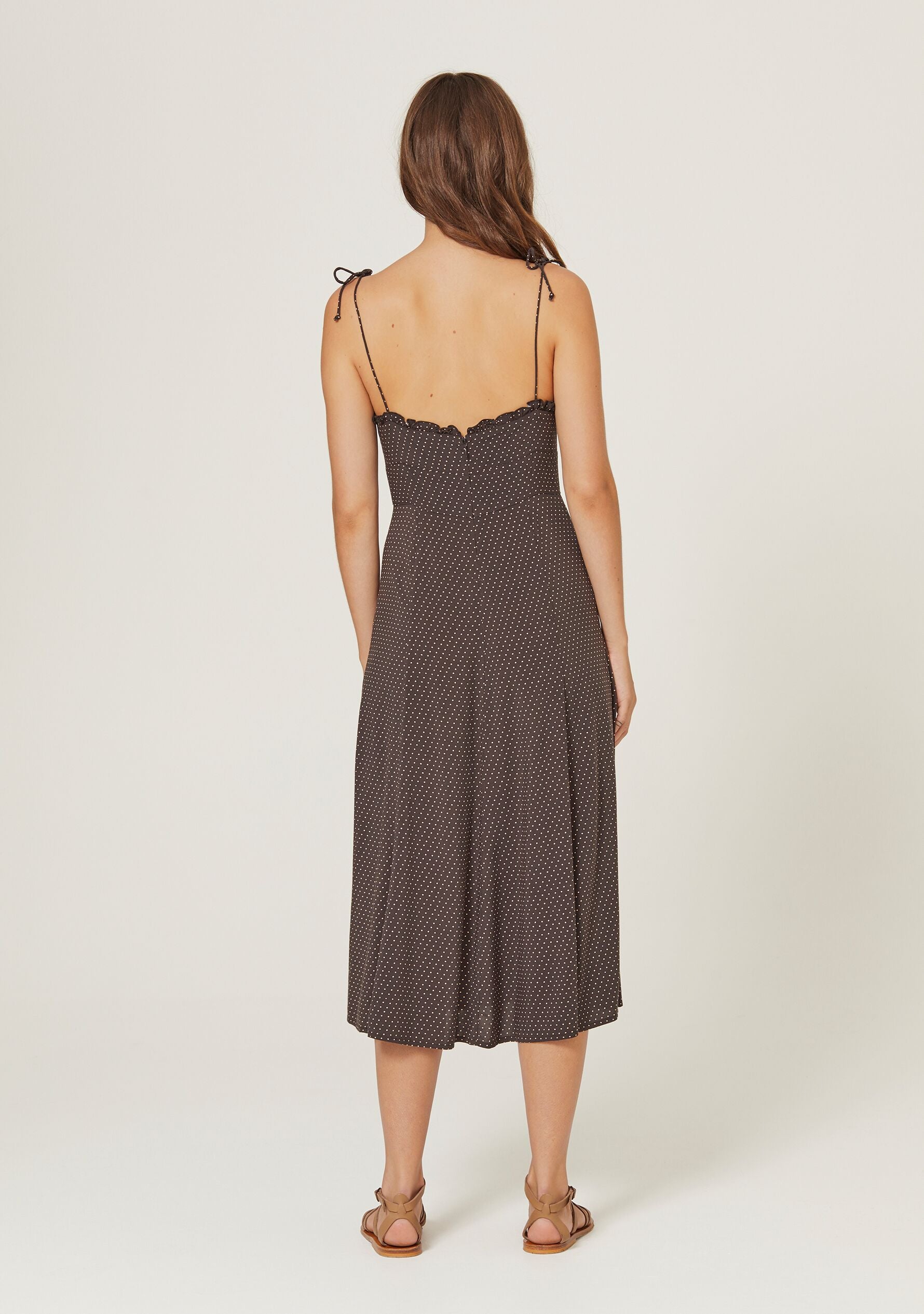 Pippi juliette midi dress rust outlet