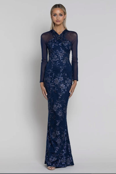 Buy Bariano Georgia Long Sleeve Glitter Gown in Navy now at Smoke and Mirrors Boutique. Shop Bariano Georgia Gown with ZipPay now. Buy Bariano Georgia Gown with AfterPay now. Shop Bariano Free Shipping Australia wide on all orders over $100. 