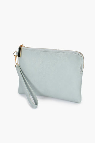 Becca Vegan Leather Corner Zip Pouch - Mint