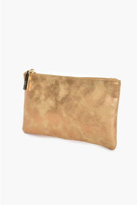 Glittery Mini Zip Top Pouch - Gold