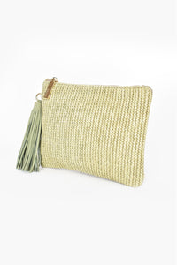 Weave Front Pouch - Green