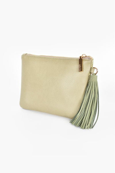 Weave Front Pouch - Green