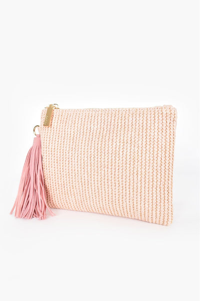 Weave Front Pouch - Pink