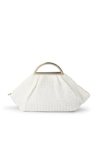 Adriana Woven Handle Bag - White