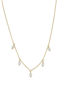 Alina Pearl Necklace - Gold