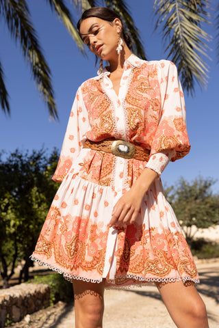 Amalfi Mini Dress - Peach