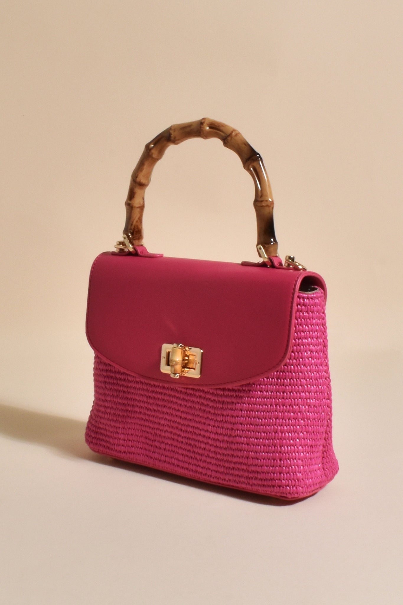 Arianna Cane Handle Event Bag - Pink