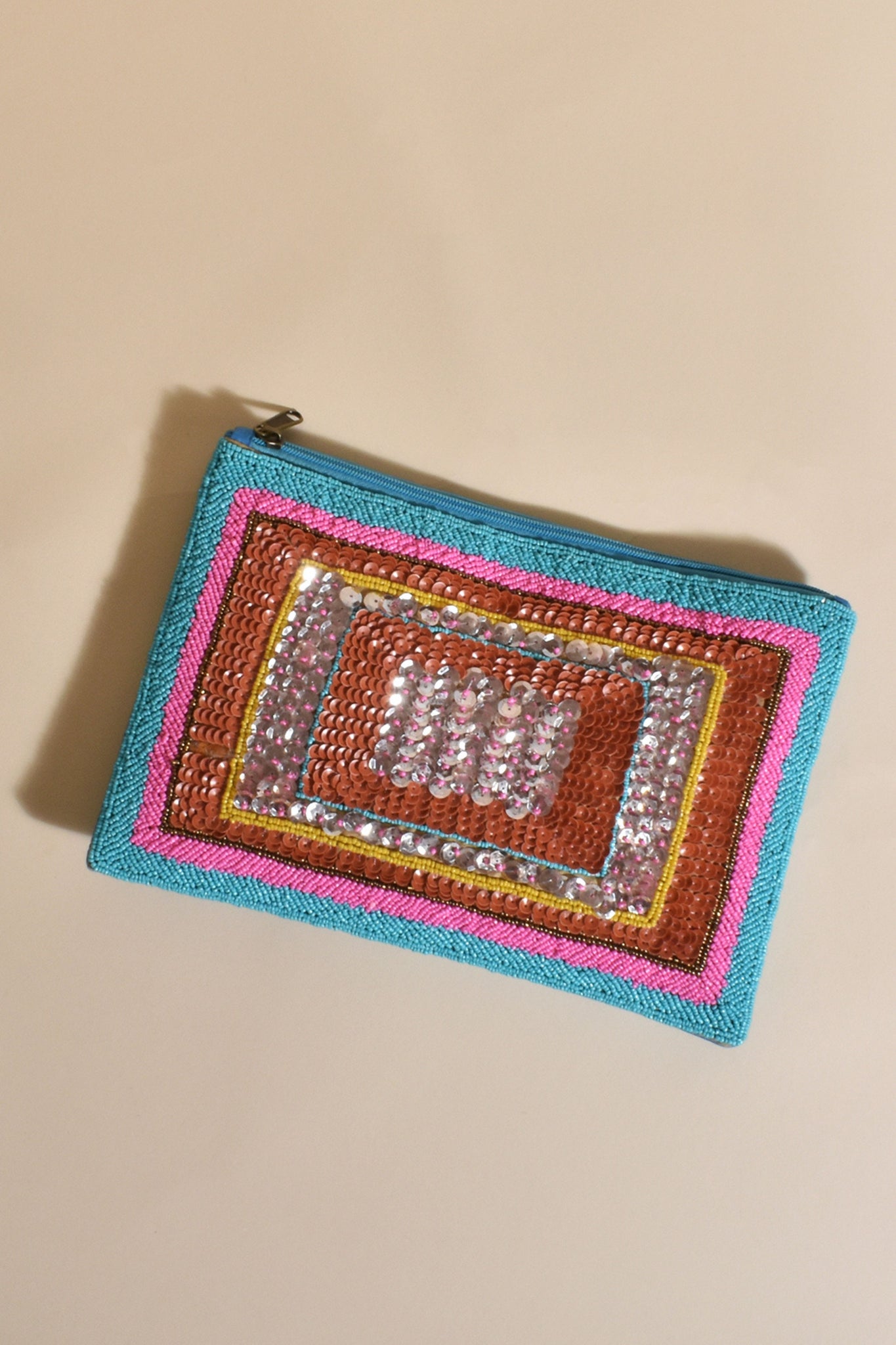 Bead Border Holiday Clutch - Multi