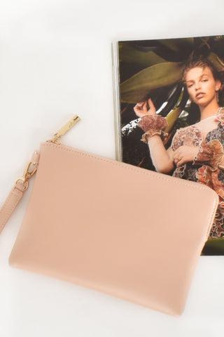 Becca Corner Zip Pouch - Nude
