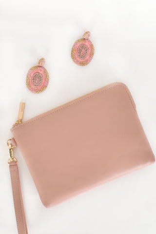 Becca Corner Zip Pouch - Rose