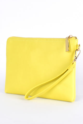 Becca Stitch Detail Corner Zip Pouch - Lime