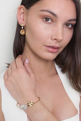 Coral Bangle - 18K Gold