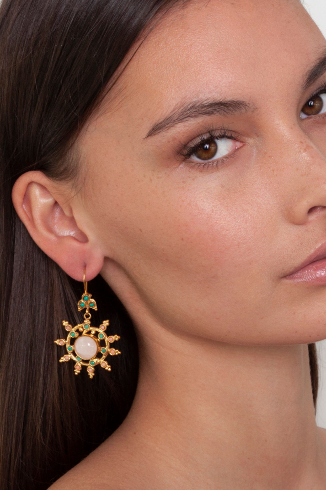 Maya Earring - Rose Quartz