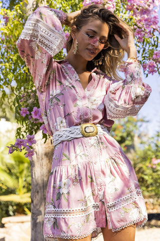 Blooming Mini Dress - Pink
