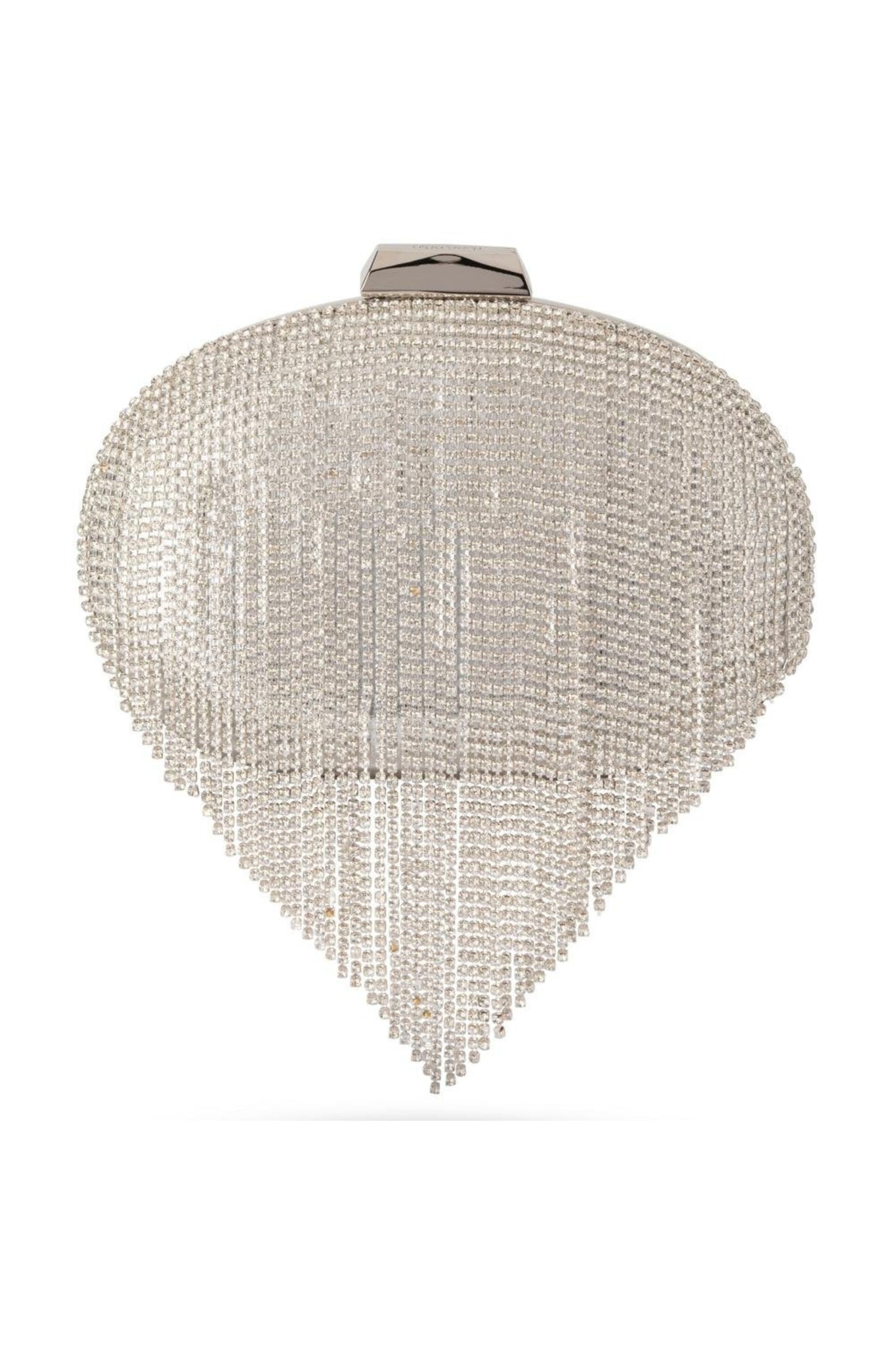 Bria Crystal Fringed Bag - Silver