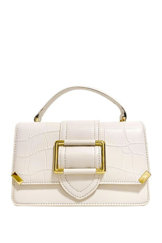 Buckle Crossbody Bag - Cream