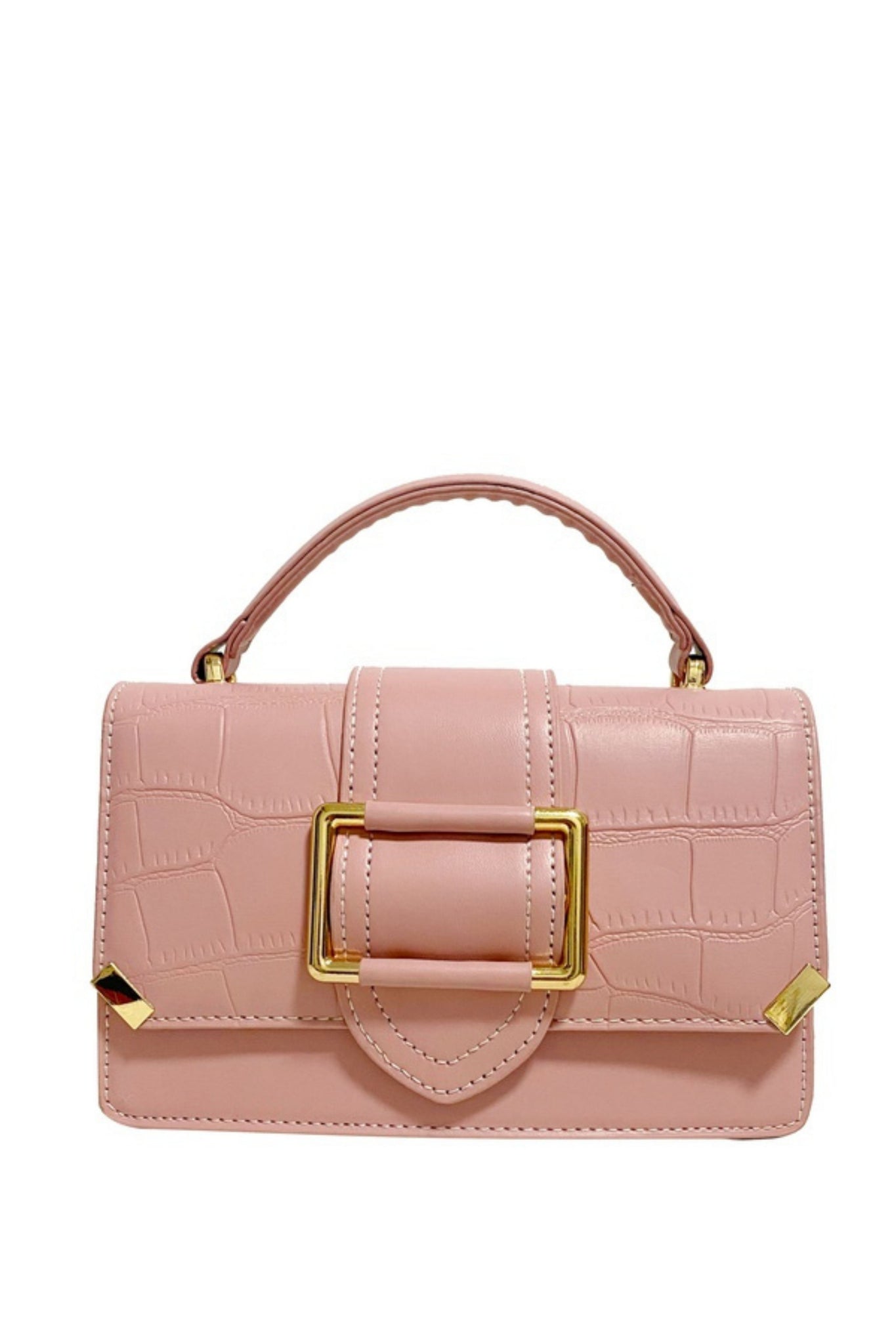 Buckle Crossbody Bag - Pink