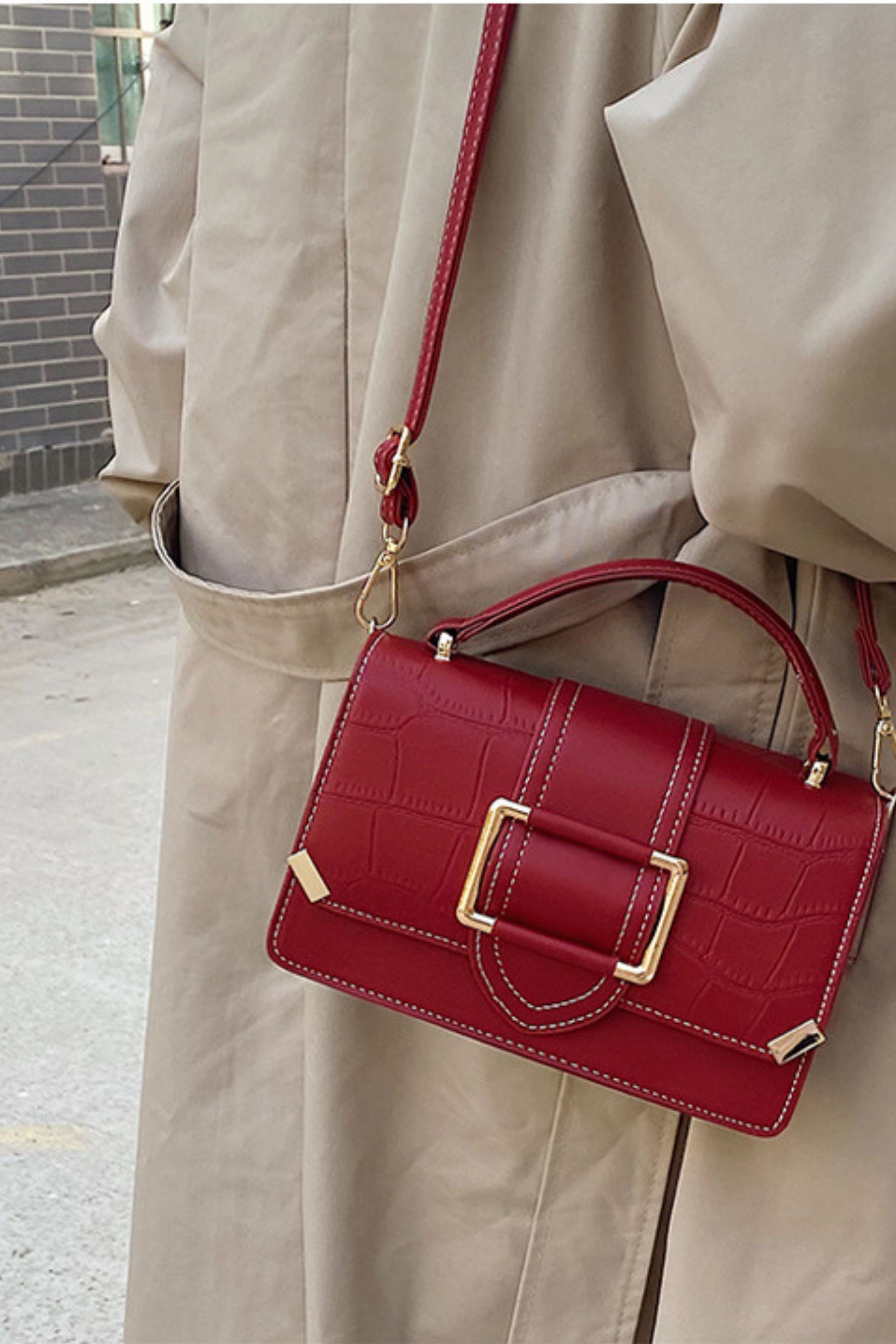 HANDBAGS ONLINE AUSTRALIA Buckle Crossbody Bag Red Smoke Mirrors Boutique