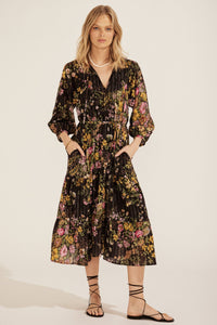 Callie Days Midi Dress - Charcoal