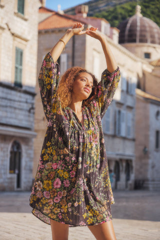 Callie Days Mini Dress - Charcoal