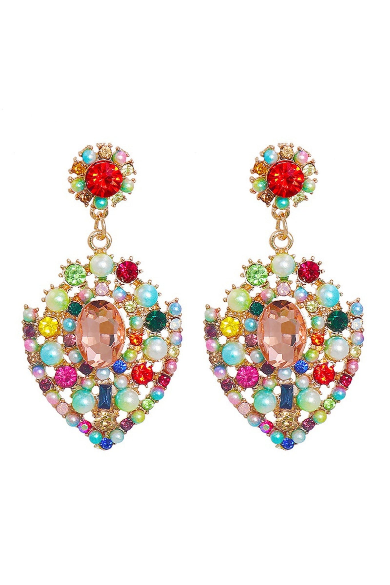 Candy Crystal Statement Drop Earring