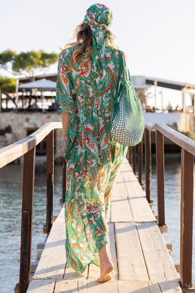 Caprera Kaftan - Turquoise Orange