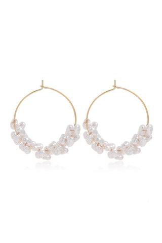 Capri Pearl Hoop Earring