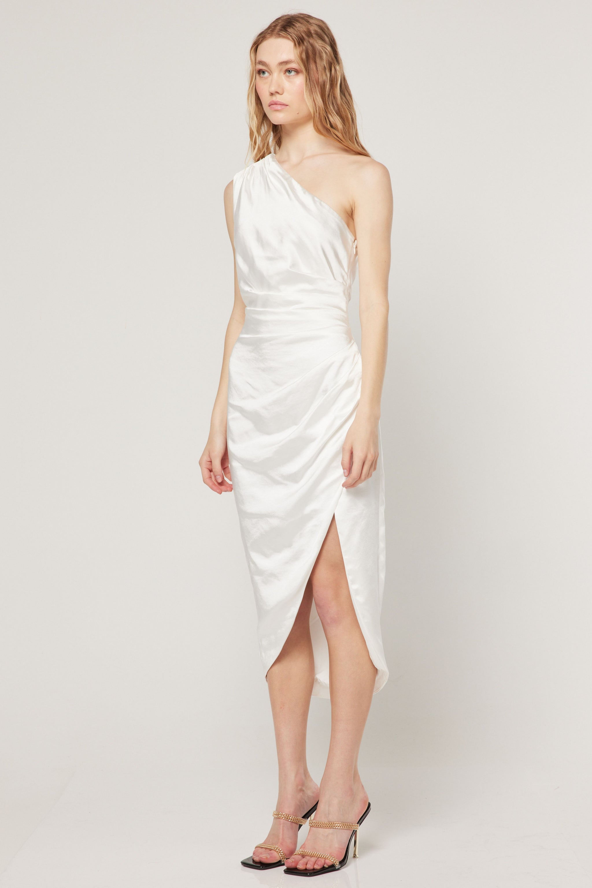 ELLIATT COLLECTIVE Cassini One Shoulder Midi Dress