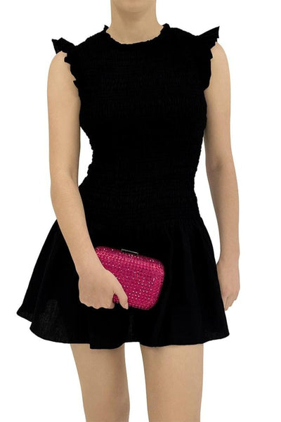 Caydence Hot Fix Clutch - Fuchsia Pink