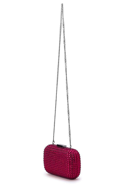 Caydence Hot Fix Clutch - Fuchsia Pink