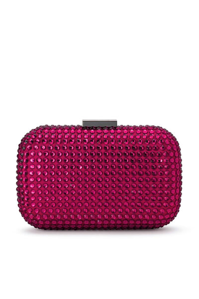 Caydence Hot Fix Clutch - Fuchsia Pink