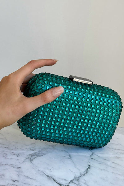 Caydence Hot Fix Clutch - Emerald Green