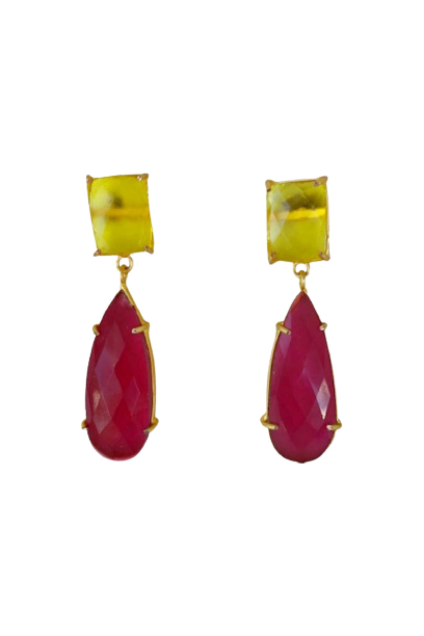 Charlotte Earring - Citrus and Pink