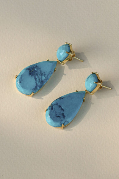 Cliff Earrings - Turquoise