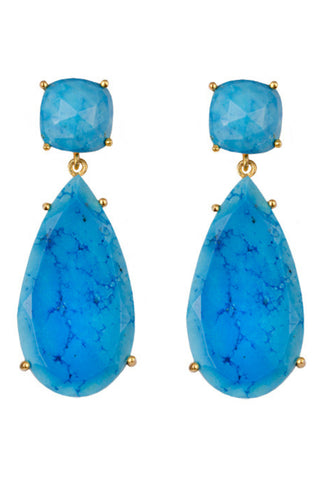 Cliff Earrings - Turquoise