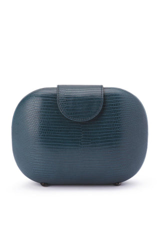 Clover Reptile Shoulder Bag - Navy