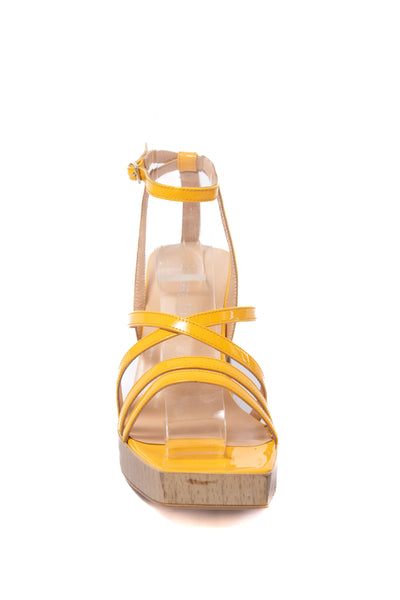 Coco Platform Heel - Yellow Patent Leather