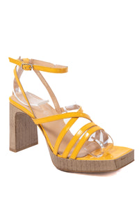 Coco Platform Heel - Yellow Patent Leather