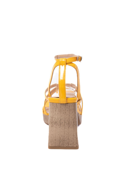 Coco Platform Heel - Yellow Patent Leather