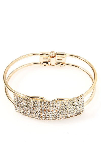 Diamante Cuff Bracelet - Gold
