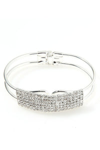 Diamante Cuff Bracelet - Silver