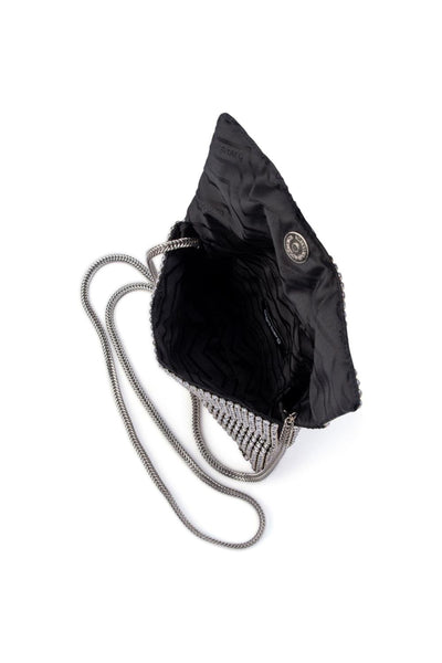 Dianna Soft Crystal Clutch - Black