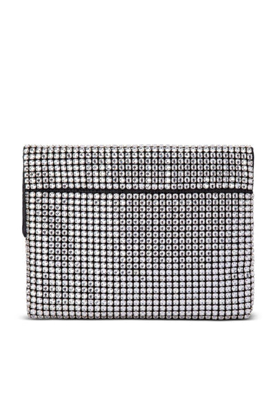 Dianna Soft Crystal Clutch - Black