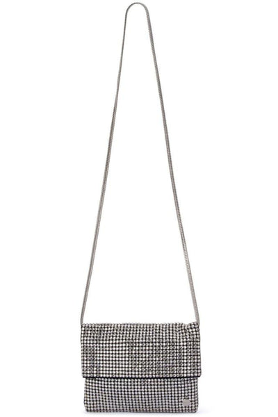 Dianna Soft Crystal Clutch - Black